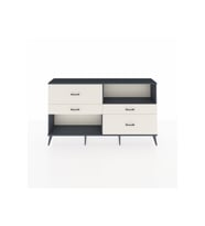 Arges Konsol Tek Raflı 4 Çekmeceli  176x30x99 Antrasit-Antrasit/Aytaşı