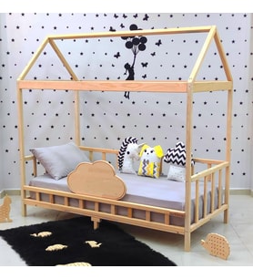 Markaawm Montessori Yatak Bulut Karyola 90x190 Ahşap Yatak 80X130 (Karışık)