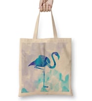 Flamingo Bulutlarda Bez Çanta Uzun Saplı