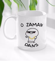 BK Gift O Zaman Dans Tasarımlı Beyaz Kupa Bardak-1