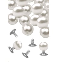 20 Adet Tam Yuvarlak 6mm İnci Çakma Rivet