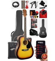 Maxword MCG-750SB-AMP Kaliteli EQ 25W Amfili Elektro Akustik Gitar Seti