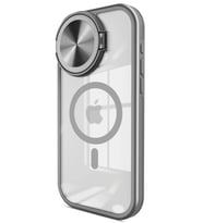 Newface Apple iPhone 15 Pro Kılıf Teleskop Lens Magsafe Silikon Kapak - Titan Gri
