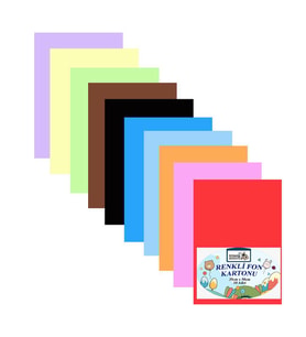 Fon Kartonu 10 Lu 35x50 Cm 1 Paket Arlantis 10 Renk Fon Kartonu 35*50 1 Paket