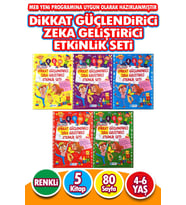 Dİkkat Güçlendirici ve Zeka Geliştirici Etkinlik Seti 4 - 6 Yaş - 5 Kitap (Çok Renkli)