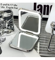 LED Işıklı Katlanabilir Çanta Aynası  2x Büyüteçli & Taşınabilir Cep ve Çanta Boy Premium Işıklı