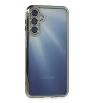 Newface Samsung Galaxy A15 4G Kılıf Razer Lensli Silikon - Gümüş