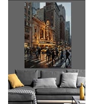 New York Broadway Şehir Manzarası Dekoratif Kanvas - Mdf Ahşap Tablo