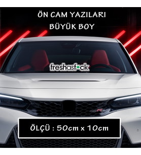 ETİKET ön arka cam uyumlu sticker yazı - Büyük boy spor tuning modifiye etiket