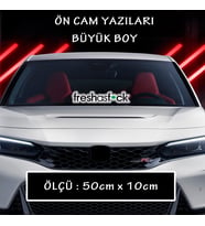 ETİKET ön arka cam uyumlu sticker yazı - Büyük boy spor tuning modifiye etiket