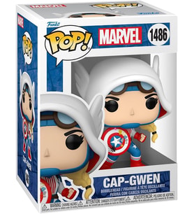Funko Pop Marvel: Gwen Stacy - Captain America Gwen Figür (Krem)