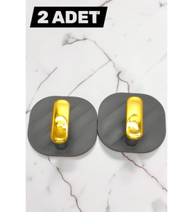 2'li Yapışkanlı Duvar Askısı Delmeden Montaj Banyo Mutfak Askılığı
