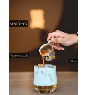 Mini Sütlük Paslanmaz Kahve Yanı Sütlüğü Çelik 90 ml