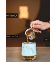 Mini Sütlük Paslanmaz Kahve Yanı Sütlüğü Çelik 90 ml