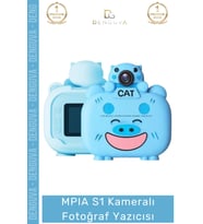 #FotoğrafMakinesi MPIA S1 Pembe Çocuk Kameralı Fotoğraf Yazıcısı 20 IPS Lens 1080p HD Ekran Kamera S
