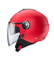 Motosiklet Kaskı Riviera V4 Matt Red Güneş Vizörlü Yarım Açık Kask