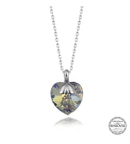 Swarovski Crystal Taşlı Kalp Gümüş Kadın Kolye