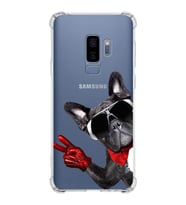 PrintiFy Samsung Galaxy S9 Plus Uyumlu Köpek 2 Baskılı Şeffaf Köşe Korumalı Antişok Kılıf