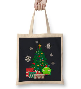 Mooncake Around The Christmas Tree Final Space Bez Çanta Uzun Saplı