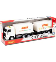 Polesie City-2 Sürtmeli Çift Dorse Tır Işıklı Sesli Beyaz Kabin Kutuda 96388 (Çok Renkli)