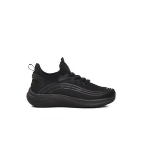 Walkway Onega Siyah-Siyah Fileli Unisex Spor Ayakkabı