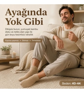 Giyim Erkek Bambu Patik Çorap 8'li 39-44 Dikişsiz Burun Nefes Alan Yumuşak Çok Renkli
