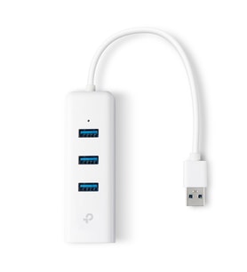 TP-LINK UE330 USB 3.0 3-Port Hub ve Gigabit Ethern