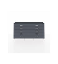 Arges Konsol 10 Çekmeceli  176x30x99 Aytaşı-Antrasit