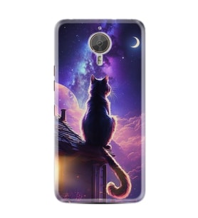 GM5 Plus Kılıf HD Resim Baskılı Damdaki Kedi StKd -091