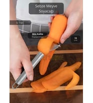 Sebze Soyacağı Paslanmaz Meyve Soyacağı U Tipi Soyacak Çelik 19 cm