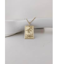 24 Ayar Has Altın Kaplama  The Fool Tarot Gümüş Kolye