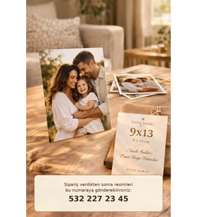 40 Adet 9x13 cm Kişiye Özel Fotoğraf Baskı - Parlak Albüm Boy Foto Baskı