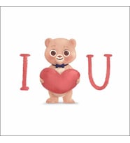 I love You Ayıcık Sticker Duvar Sticker 40x20 CM