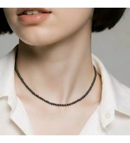 Doğal siyah inci kolye, minimalist zerafetin siyah incisi