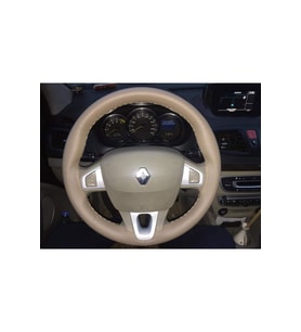 DİKİŞLİ DİREKSİYON KILIFI BEJ DERİ BEJ DİKİŞLİ RENAULT FLUENCE İÇİN HIZLI KARGO