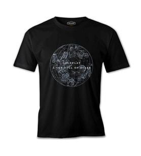 Coldplay - A Sky Full Of Stars Siyah Erkek Tshirt