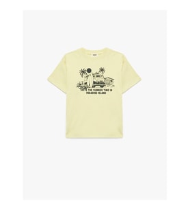 Koton 26YY59000267 Sarı Erkek Çocuk T-Shirt 6SKB10161TK