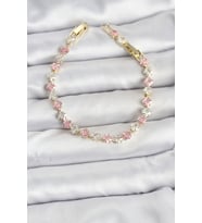 Kare Zirkon Taşlı Gold Renk Kadın Bileklik 5886 - SSSSSS7724-6380