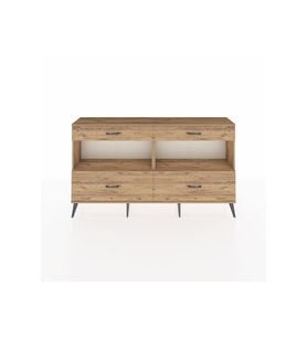 Arges Konsol 2 Raflı 4 Çekmeceli  176x30x99 Çam-Çam
