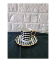 Damalı Kahve Fincanı Seti