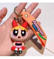 Powerpuff Girls Kızları Silikon Anahtarlık Mega Boy Çizgi Film Kahramanları Tatlı Oyuncak Şirin Aksesuar Araba Çanta Süsü Biblo Dekoratif Hediyelik Eşya