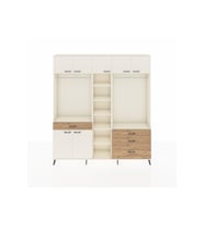Arges Dolap 11 Raflı 4 Çekmeceli 2 Askılı 220x30x243 Aytaşı-Aytaşı/Çam