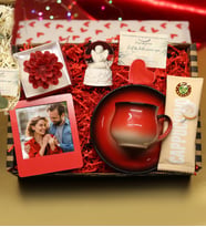 Kişiye Özel İnstagram Çerçeve & Vintage Fincan & Kahve Dünyası Özel Seri Cappuccino & Dekoratif Mum & Melek Kar Küre & Not TutacağıHediye Seti