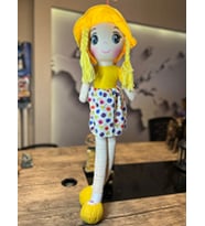 SAFİNAZ SARI RENK BEZ BEBEK 50cM
