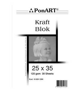 Ponart Kraft Defter Spralli 25x35 cm. 30 Yaprak 