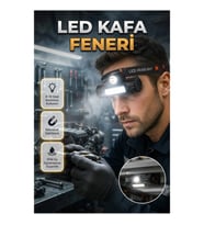 Şarjlı LED Kafa Feneri – 3W Işık, Mıknatıslı Taban ve IP44 Koruma