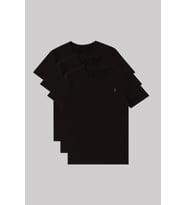 Unisex Bisiklet Yaka Standart %100 Pamuk Erkek Basic T-Shirt 3'li paket (Siyah)