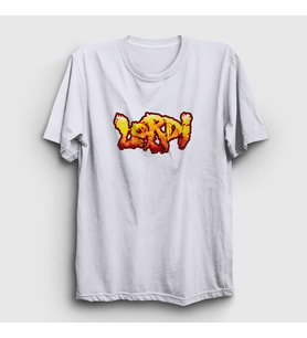 Presmono Unisex Beyaz Fire Logo Lordi T-Shirt 379361tt (Beyaz)