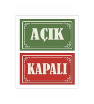 “açık - Kapalı” Kapı Cam Levhası (2,7 MM DEKATO)
