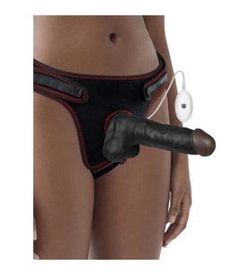 Belden Bağlamalı Titreşimli İçi Dolu 20 cm Siyah